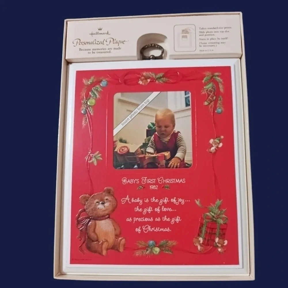 Hallmark baby first christmas personalized plaque 1982